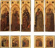 GIOVANNI DA MILANO The Ognissanti Polyptych:SS.Catherine and Lucy,Stephen and Laurence,john the Baptist and Luke,Peter and Benedict,james the Greater and Gregory oil painting